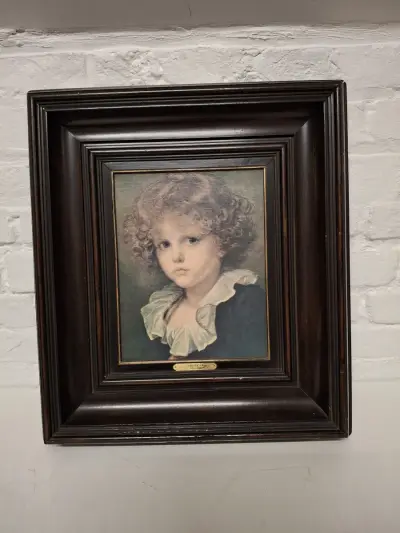 Ingelijst canvas portret Greuze: Jonge Knaap – kavel bij De Kringwinkel, Herzele