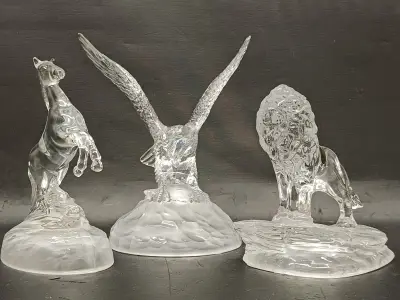 Cristal d'Arques loodkristallen dieren – kavel bij De Kringwinkel, Ninove