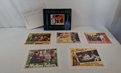 Vintage boek + portfolio-uitgave “Lobby Cards: The Classic Films” – kavel bij De Kringwinkel, Geraardsbergen