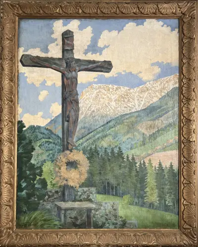 Schilderij, Robert Wosak - "Die Rax", 1921 – kavel bij Veilinghuis Klinkhamer, Groningen
