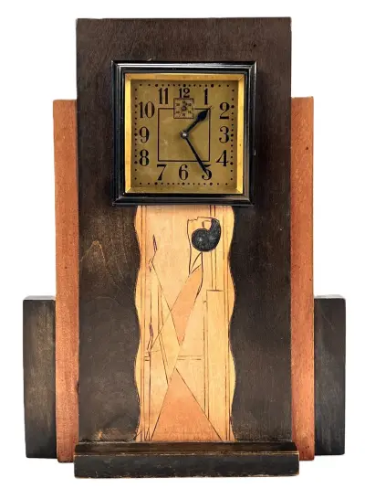 Art Deco klok, toegeschreven aan Hendrik Wouda - Nederland, ca. 1925 – kavel bij Veilinghuis Klinkhamer, Groningen