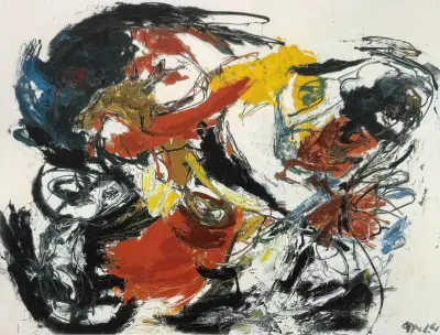 Kleurenlitho, Karel Appel - "Tête Tragique", 1961 – kavel bij Veilinghuis Klinkhamer, Groningen