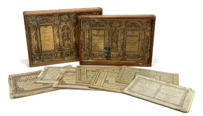 Speelgoeddozen, F. Ad. Richter & Cie - Anker Steinbaukasten, late 19e eeuw – kavel bij Veilinghuis Klinkhamer, Groningen
