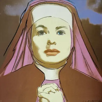Kunstprent, Andy Warhol - "Portrait of Ingrid Bergman", Pop Art, 1983 – kavel bij Veilinghuis Klinkhamer, Groningen