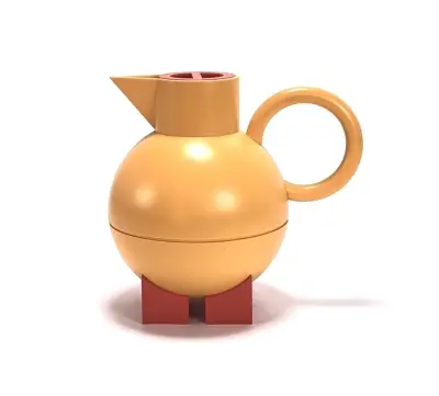 Thermoskan, ontwerp Michael Graves voor Alessi - "Euclid", Italië, eind 20e eeuw – kavel bij Veilinghuis Klinkhamer, Groningen