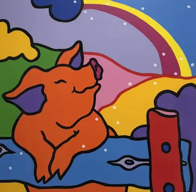 Zeefdruk, Shunyam - 'Daydream', Nederland, eind 20e eeuw – kavel bij Veilinghuis Klinkhamer, Groningen