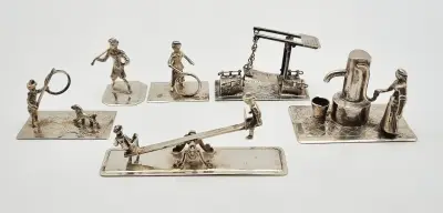 Zilveren miniaturen – Nederland, midden 20e eeuw – kavel bij Veilinghuis Klinkhamer, Groningen