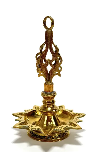 Messing Sabbatlamp - Judenstern Judaica, eind 18e eeuw – kavel bij Veilinghuis Klinkhamer, Groningen
