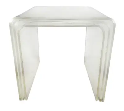 Plexiglas nesttafels – transparant, jaren '60/'70 – kavel bij Veilinghuis Klinkhamer, Groningen