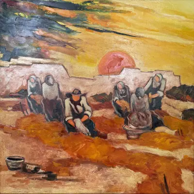 Olieverfschilderij, Sandro Negri – "Al Tramonto", 2006 – kavel bij Veilinghuis Klinkhamer, Groningen