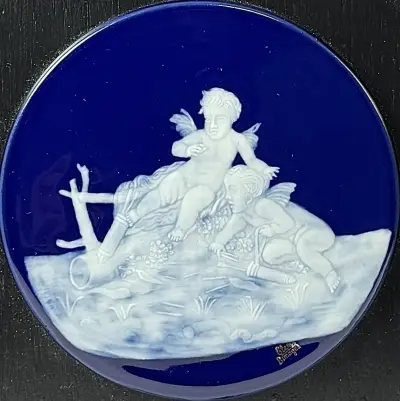 Schildering op plaquette, Elem Limoges - Frankrijk, 20e eeuw – kavel bij Veilinghuis Klinkhamer, Groningen