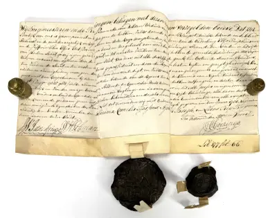 Perkament koopbrief - W. van Iddekinge en W.H. Lohman, Groningen, 1779 – kavel bij Veilinghuis Klinkhamer, Groningen