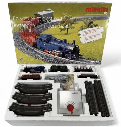 Märklin H0 treinset 29177 - stoomlocomotief en goederenwagons, eind 20e eeuw – kavel bij Veilinghuis Klinkhamer, Groningen