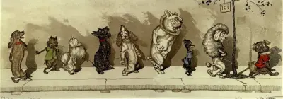 Kleurenets, Boris O'Klein – "Dirty dogs of Paris", 20e eeuw – kavel bij Veilinghuis Klinkhamer, Groningen
