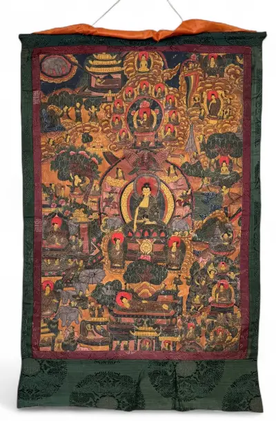 Thangka - Shakyamuni Boeddha, Tibet, 20e eeuw – kavel bij Veilinghuis Klinkhamer, Groningen