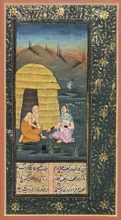 Gouache miniatuurschilderij – verhalend tafereel, India, 20e eeuw – kavel bij Veilinghuis Klinkhamer, Groningen