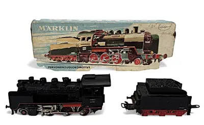 Märklin modeltrein – stoomlocomotief BR 24 058 met kolentender, Duitsland, jaren 60 – kavel bij Veilinghuis Klinkhamer, Groningen