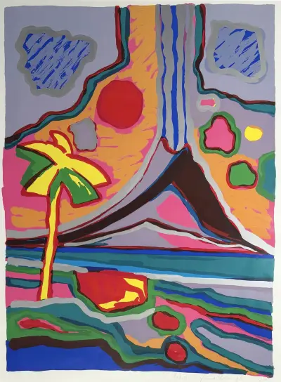 Zeefdruk, Frank Rosen - "Tahiti", 1996 – kavel bij Veilinghuis Klinkhamer, Groningen