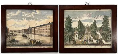 Kopergravures, Jan Smit – De binnen Amstel en Buytenrust, ca. 1725 – kavel bij Veilinghuis Klinkhamer, Groningen