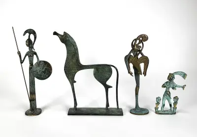 Metalen beelden - archeologische stijl, tweede helft 20e eeuw – kavel bij Veilinghuis Klinkhamer, Groningen