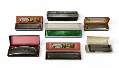 Hohner mondharmonica's in originele doosjes, Duitsland, 20e eeuw – kavel bij Veilinghuis Klinkhamer, Groningen