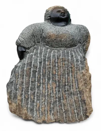 Sculptuur, Colleen Madamombe – Shona vrouw, Zimbabwe, 1997 – kavel bij Veilinghuis Klinkhamer, Groningen