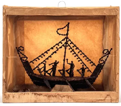 Kruidnagel scheepsmodel – perahu tjengkeh Molukken, Indonesië, ca. 1900 – kavel bij Veilinghuis Klinkhamer, Groningen