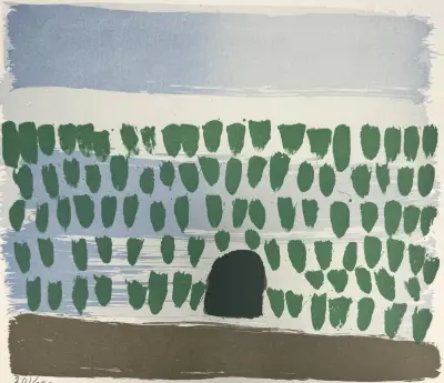 Litho Klaas Gubbels – "Gat in de heg", 2007 – kavel bij Veilinghuis Klinkhamer, Groningen