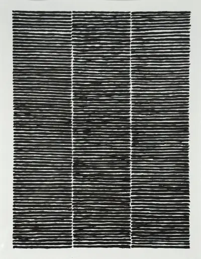 Offset-litho, Jan Schoonhoven – abstracte lijncompositie, 1985 – kavel bij Veilinghuis Klinkhamer, Groningen