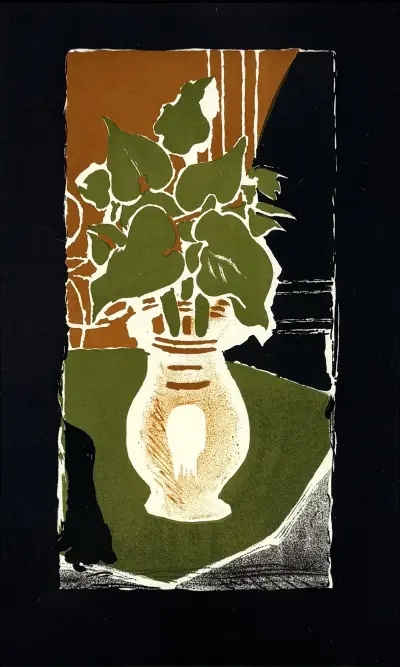Kleurenlitho, Georges Braque - "Feuilles couleur Lumière", 1963 – kavel bij Veilinghuis Klinkhamer, Groningen