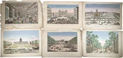 Handgekleurde opticaprenten Parijs – Basset & Daumont, Frankrijk, ca. 1770 – kavel bij Veilinghuis Klinkhamer, Groningen
