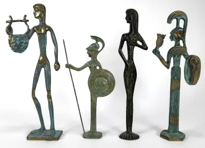 Metalen beelden - archeologische stijl, tweede helft 20e eeuw – kavel bij Veilinghuis Klinkhamer, Groningen