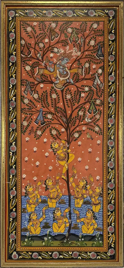 Acrylverfschilderij - Vastra Harana, India, tweede helft 20e eeuw – kavel bij Veilinghuis Klinkhamer, Groningen
