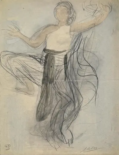 Reproductie Auguste Rodin – "Danseuse cambodgienne de face", 20e eeuw – kavel bij Veilinghuis Klinkhamer, Groningen