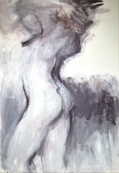 Gouache - naaktfiguur, 20e eeuw – kavel bij Veilinghuis Klinkhamer, Groningen