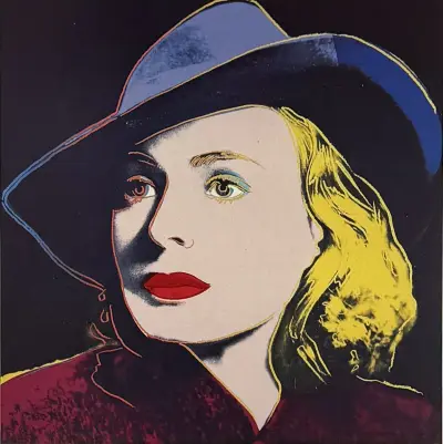 Kunstprent, Andy Warhol - "Portrait of Ingrid Bergman", Pop Art, 1983 – kavel bij Veilinghuis Klinkhamer, Groningen