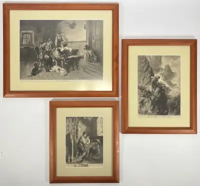 Gravures – jachttaferelen, 19e eeuw – kavel bij Veilinghuis Klinkhamer, Groningen