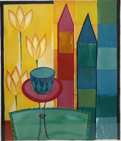 Litho, Fenneke van der Elst – 'Tulipier', 1999 – kavel bij Veilinghuis Klinkhamer, Groningen
