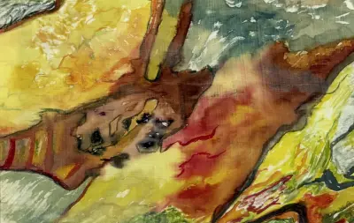 Kunstprent - abstracte compositie, 1994 – kavel bij Veilinghuis Klinkhamer, Groningen