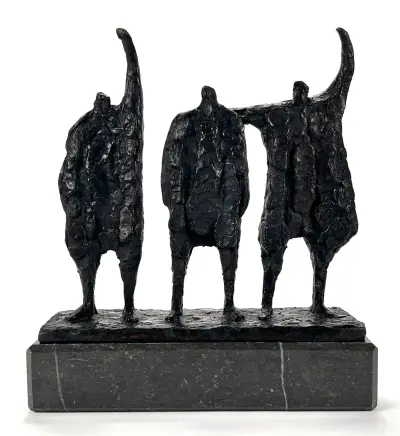 Bronzen beeld, Hans Blank - "Aankomst", 1997 – kavel bij Veilinghuis Klinkhamer, Groningen