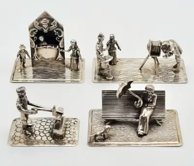 Zilveren miniaturen - Nederland, midden 20e eeuw – kavel bij Veilinghuis Klinkhamer, Groningen