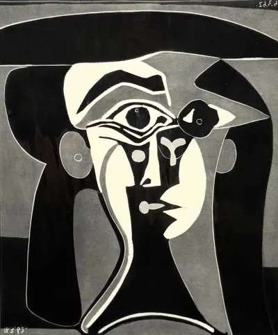 Heliogravure, Pablo Picasso – 'Tete de Femme', laatste kwart 20e eeuw – kavel bij Veilinghuis Klinkhamer, Groningen