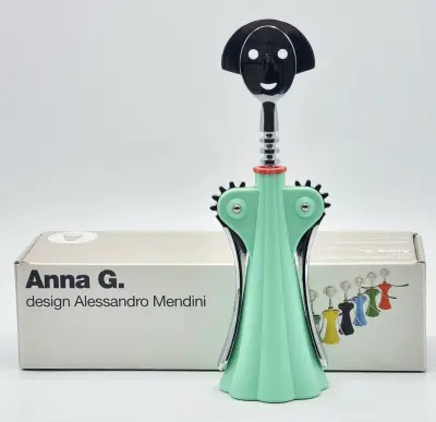 Kurkentrekker, ontwerp Alessandro Mendini voor Alessi - model "Anna G", eind 20e eeuw – kavel bij Veilinghuis Klinkhamer, Groningen