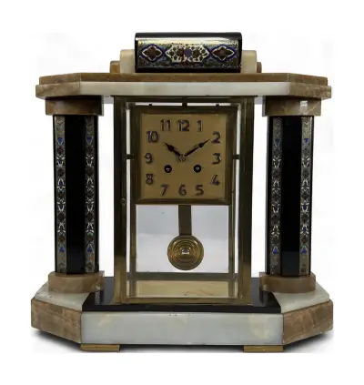 Art Deco pendule - Frankrijk, eerste kwart 20e eeuw – kavel bij Veilinghuis Klinkhamer, Groningen