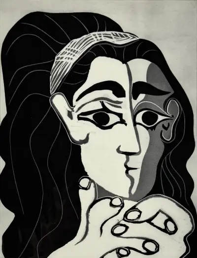 Heliogravure, Pablo Picasso – "Femme au Bandeau", laatste kwart 20e eeuw – kavel bij Veilinghuis Klinkhamer, Groningen