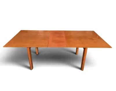 Houten uitschuifbare tafel - Denemarken, eind 20e eeuw – kavel bij Veilinghuis Klinkhamer, Groningen