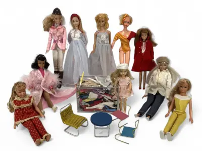 Vintage Barbiepoppen met accessoires, Mattel – Verenigde Staten, tweede helft 20e eeuw – kavel bij Veilinghuis Klinkhamer, Groningen