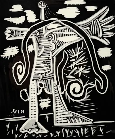 Heliogravure, Pablo Picasso – "Femme nue debout", laatste kwart 20e eeuw – kavel bij Veilinghuis Klinkhamer, Groningen