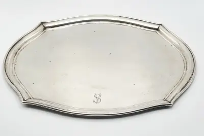Zilveren dienblad, Vincenz Carl Dub – Wenen, ca. 1900 – kavel bij Veilinghuis Klinkhamer, Groningen