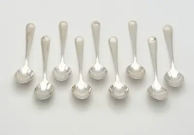 Zilveren dessertlepels - Van Kempen & Begeer, 1988 – kavel bij Veilinghuis Klinkhamer, Groningen